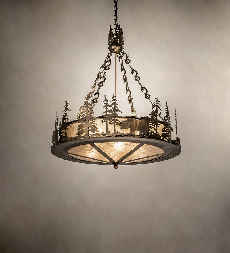 Meyda Tiffany 256362 Eight Light Pendant, Antique Copper