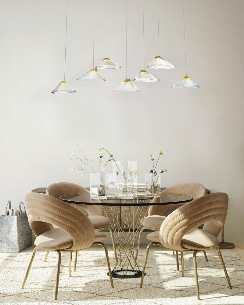 George Kovacs P5402-718-L LED Pendant, Coal And Sun Gold