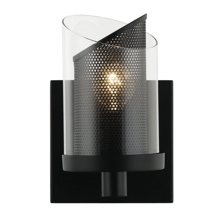 Varaluz 246B01BL One Light Bath, Black