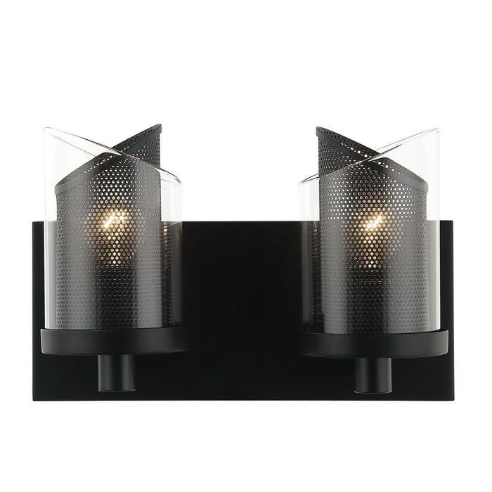 Varaluz 246B02BL Two Light Bath, Black