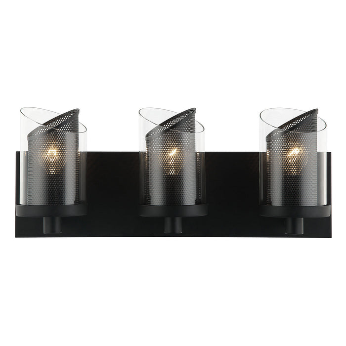 Varaluz 246B03BL Three Light Bath, Black
