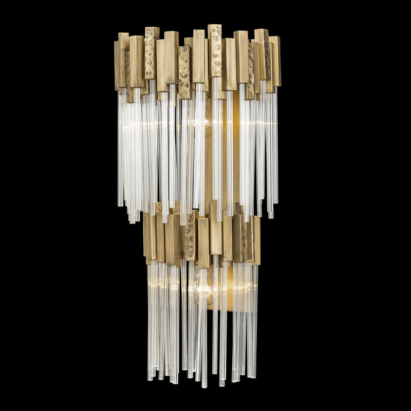 Varaluz 309W02LHG Two Light Wall Sconce, Havana Gold