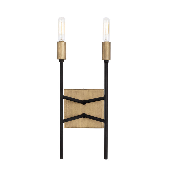 Varaluz 314W02HGCB Two Light Wall Sconce, Havana Gold/Carbon