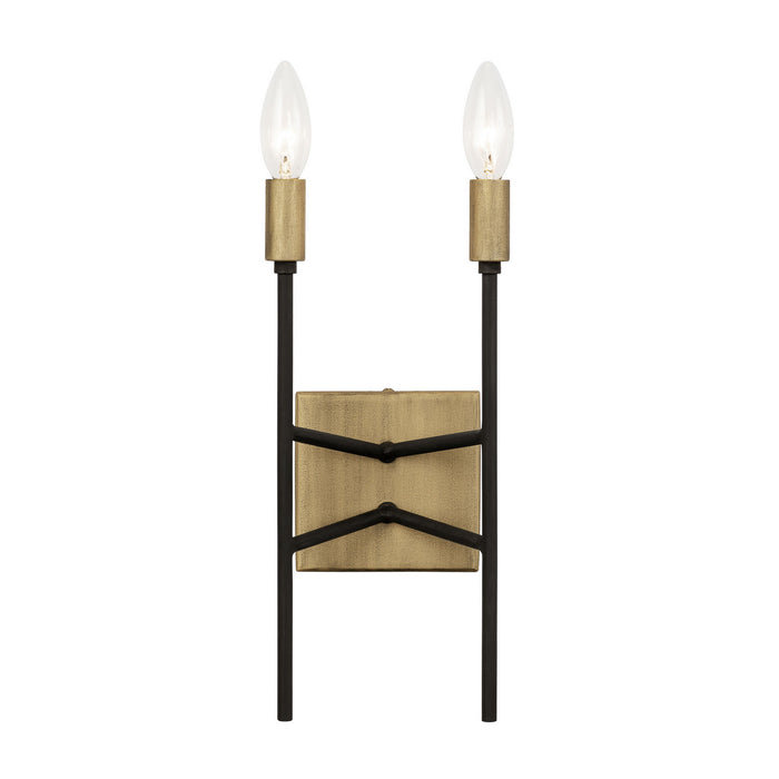 Varaluz 314W02HGCB Two Light Wall Sconce, Havana Gold/Carbon