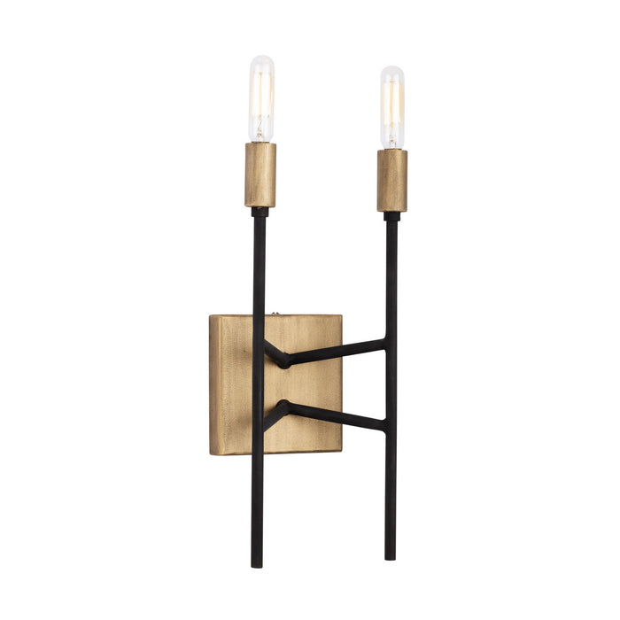 Varaluz 314W02HGCB Two Light Wall Sconce, Havana Gold/Carbon