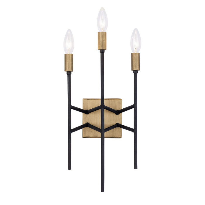 Varaluz 314W03HGCB Three Light Wall Sconce, Havana Gold/Carbon