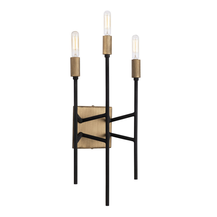 Varaluz 314W03HGCB Three Light Wall Sconce, Havana Gold/Carbon