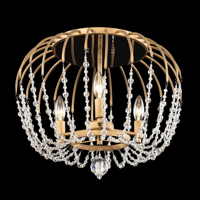 Varaluz 343S03HG Three Light Semi-Flush Mount, Havana Gold