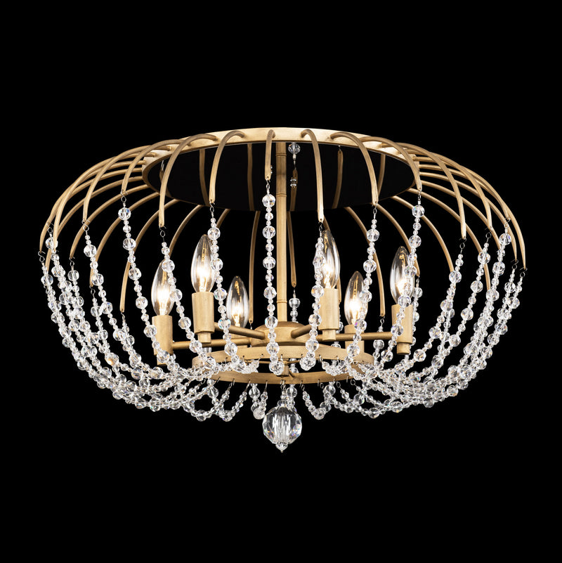 Varaluz 343S06HG Six Light Semi-Flush Mount, Havana Gold