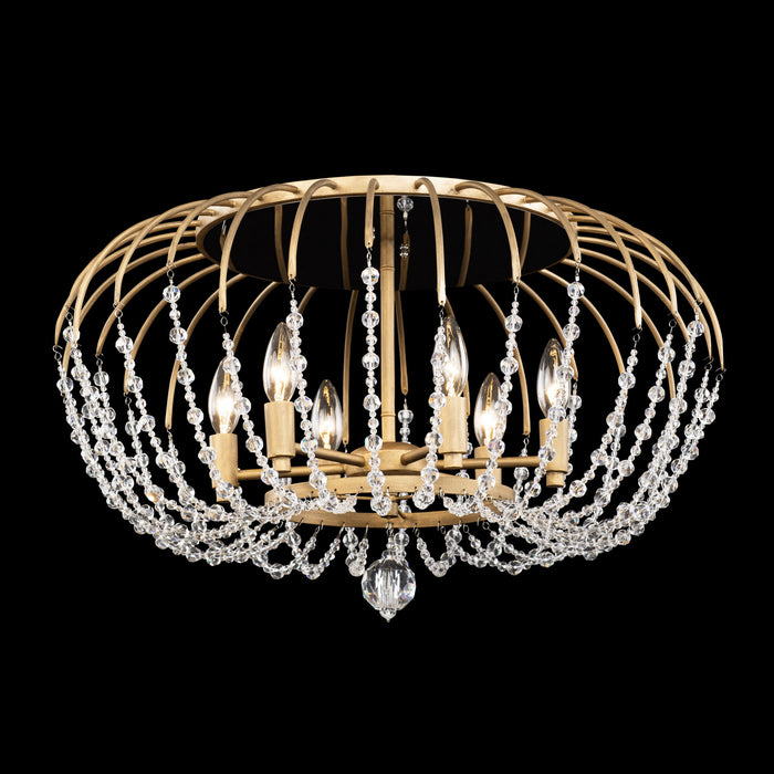 Varaluz 343S06HG Six Light Semi-Flush Mount, Havana Gold