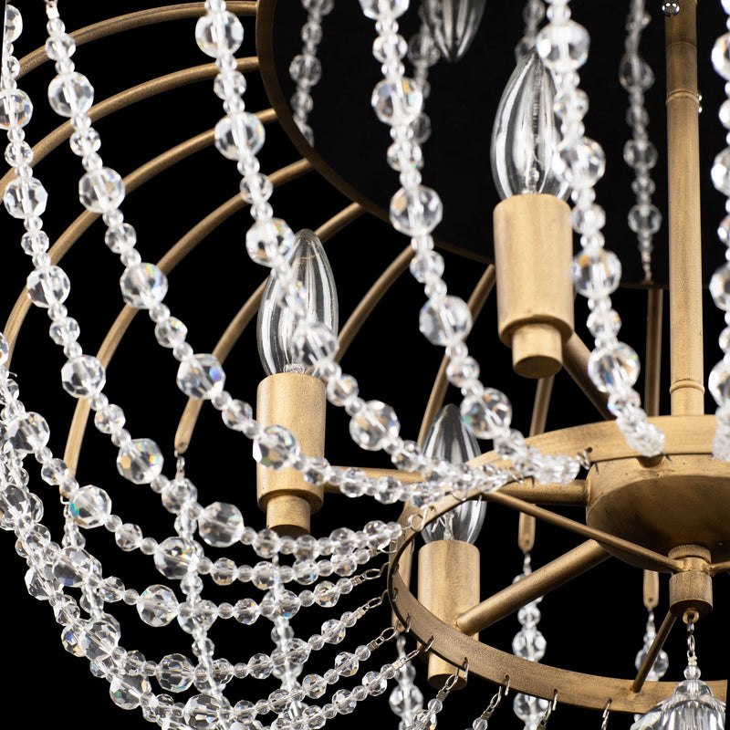 Varaluz 343S06HG Six Light Semi-Flush Mount, Havana Gold
