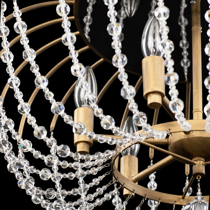 Varaluz 343S06HG Six Light Semi-Flush Mount, Havana Gold