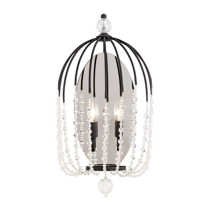 Varaluz 343W02MB Two Light Wall Sconce, Matte Black