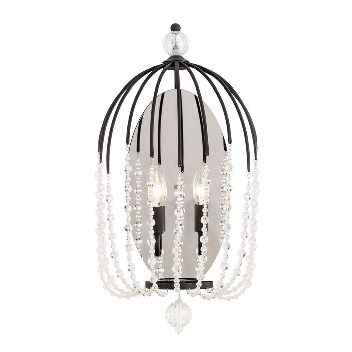 Varaluz 343W02MB Two Light Wall Sconce, Matte Black