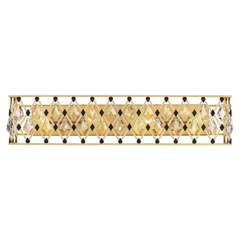 Varaluz 345B04FGMB Four Light Bath, French Gold/Matte Black