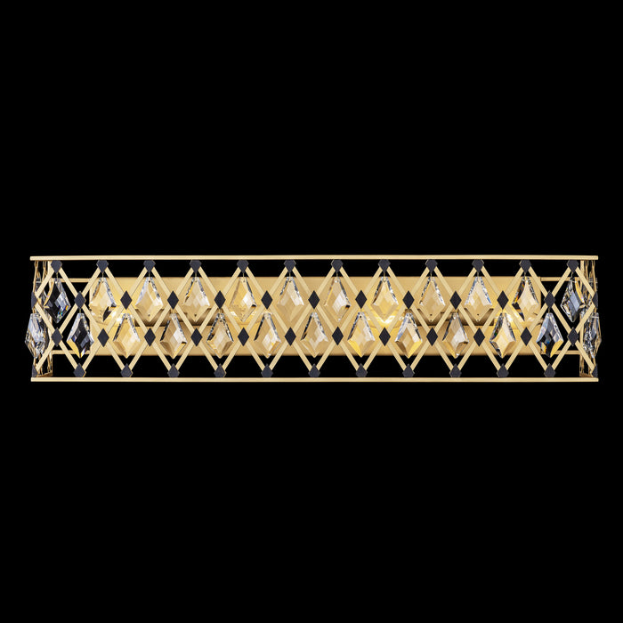 Varaluz 345B04FGMB Four Light Bath, French Gold/Matte Black
