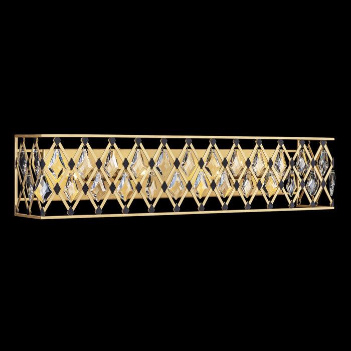 Varaluz 345B04FGMB Four Light Bath, French Gold/Matte Black