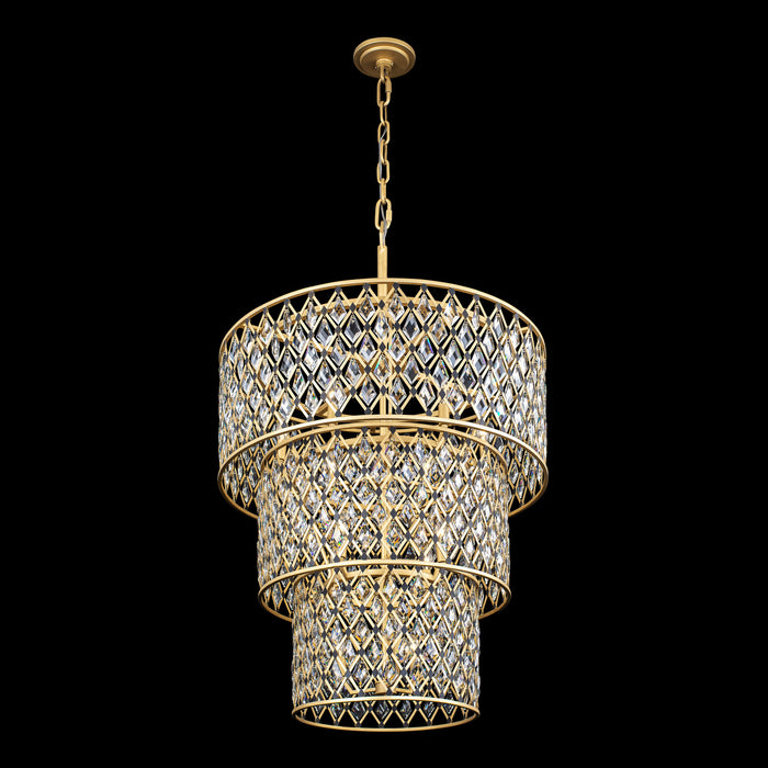 Varaluz 345C13FGMB 13 Light Chandelier, French Gold/Matte Black
