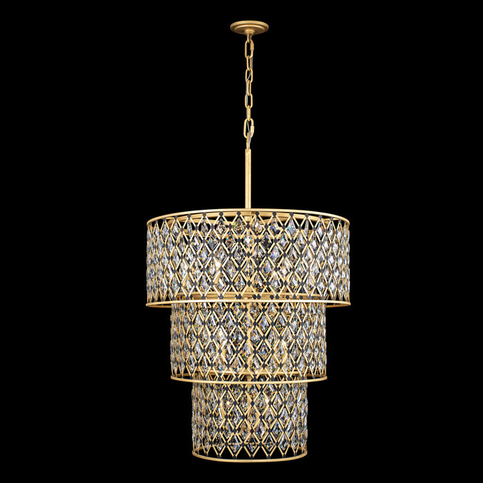 Varaluz 345C13FGMB 13 Light Chandelier, French Gold/Matte Black