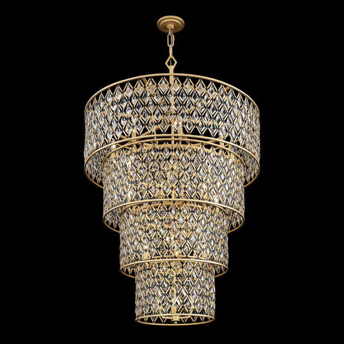 Varaluz 345C21FGMB 21 Light Chandelier, French Gold/Matte Black