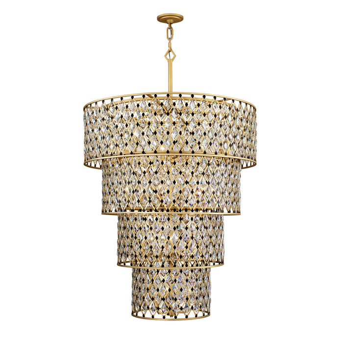 Varaluz 345C21FGMB 21 Light Chandelier, French Gold/Matte Black