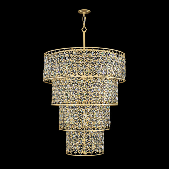 Varaluz 345C21FGMB 21 Light Chandelier, French Gold/Matte Black