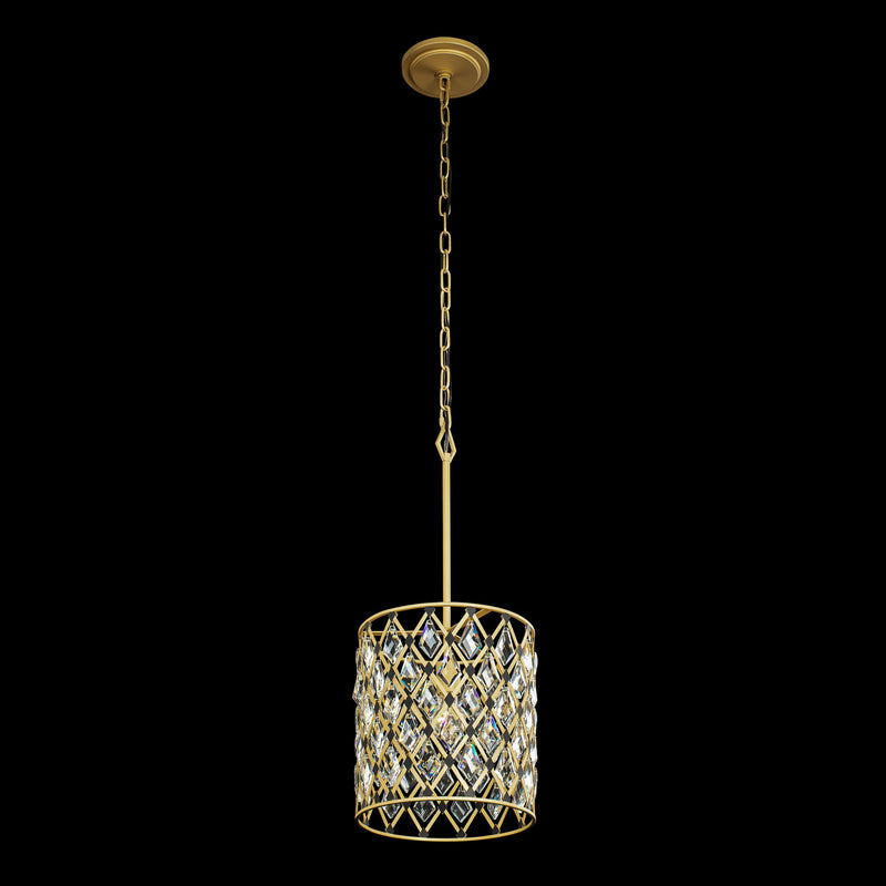 Varaluz 345P01FGMB One Light Pendant, French Gold/Matte Black