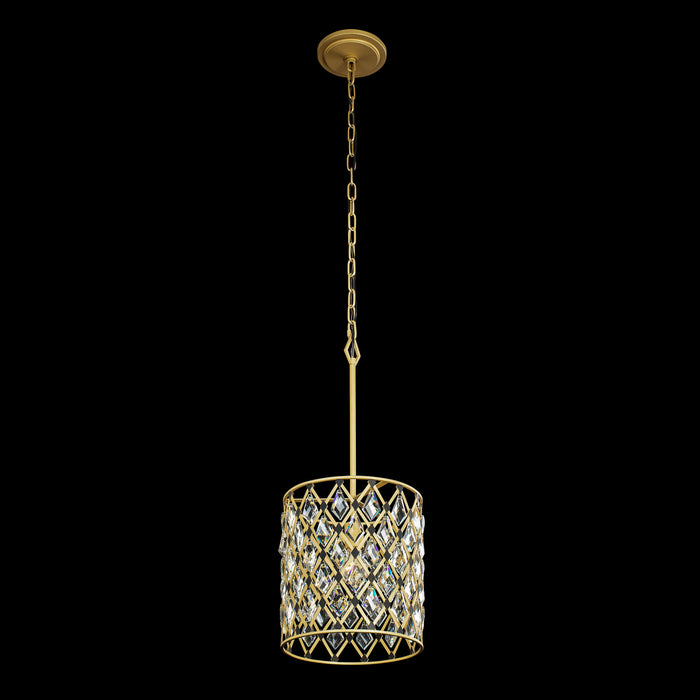 Varaluz 345P01FGMB One Light Pendant, French Gold/Matte Black