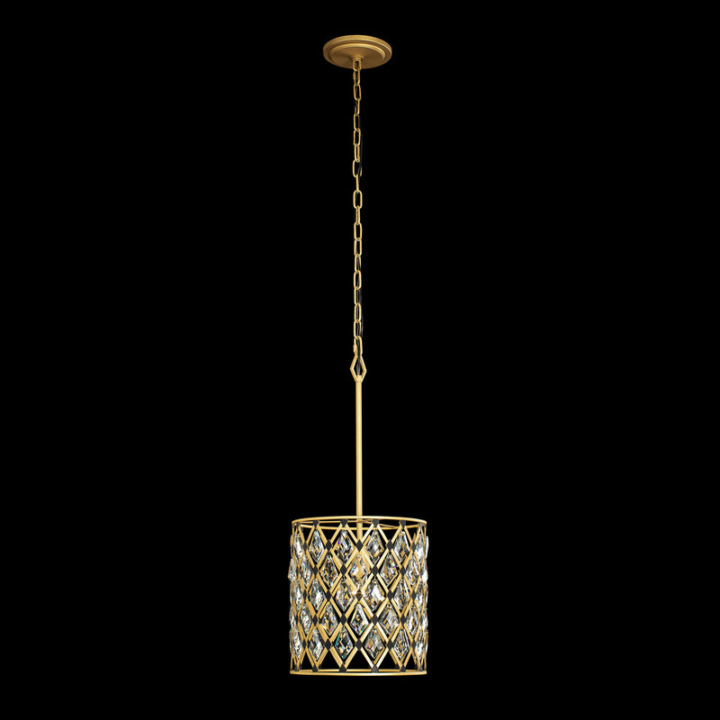 Varaluz 345P01FGMB One Light Pendant, French Gold/Matte Black