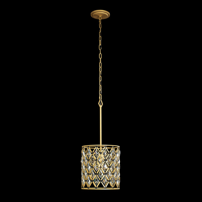 Varaluz 345P01FGMB One Light Pendant, French Gold/Matte Black