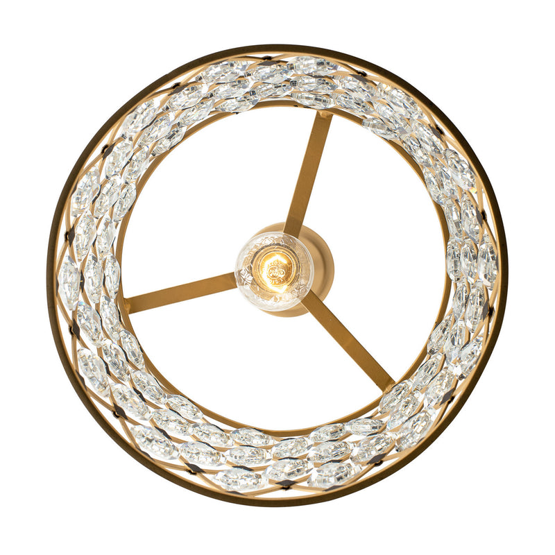 Varaluz 345P01FGMB One Light Pendant, French Gold/Matte Black