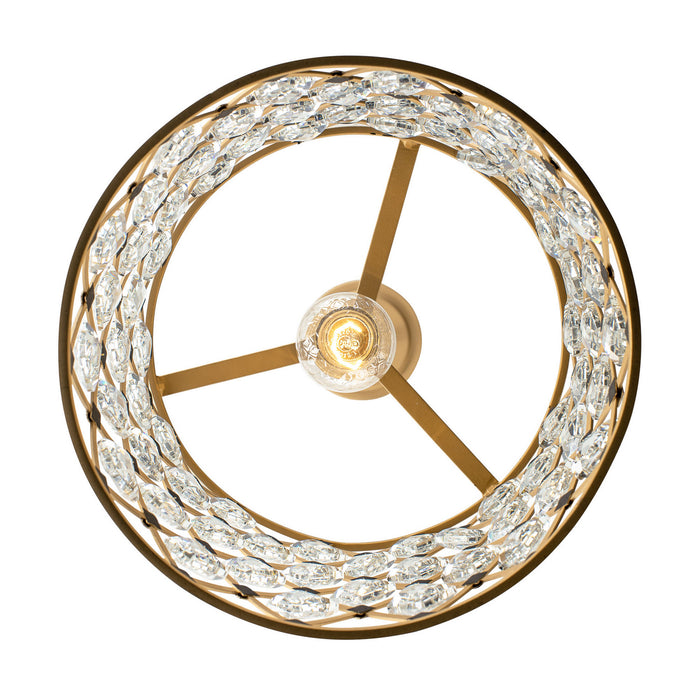 Varaluz 345P01FGMB One Light Pendant, French Gold/Matte Black
