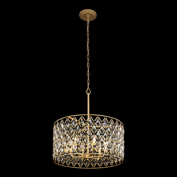 Varaluz 345P06FGMB Six Light Pendant, French Gold/Matte Black