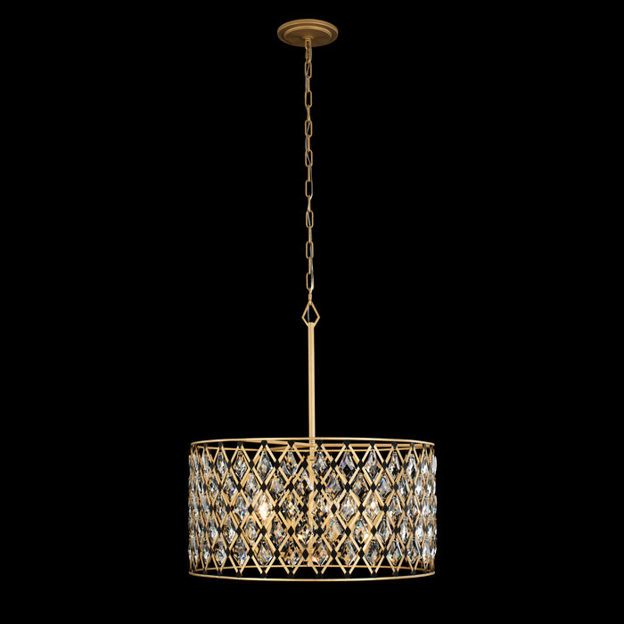 Varaluz 345P06FGMB Six Light Pendant, French Gold/Matte Black