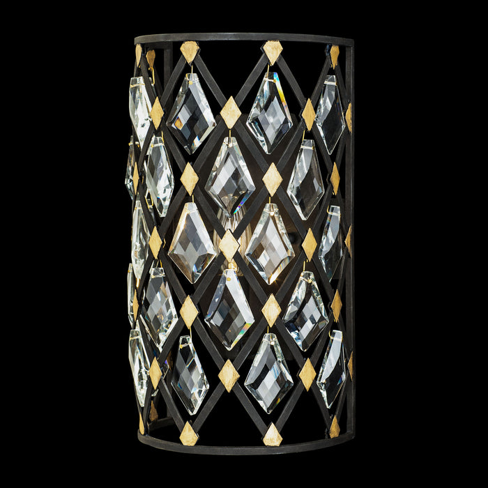 Varaluz 345W01CBHG One Light Wall Sconce, Carbon/Havana Gold