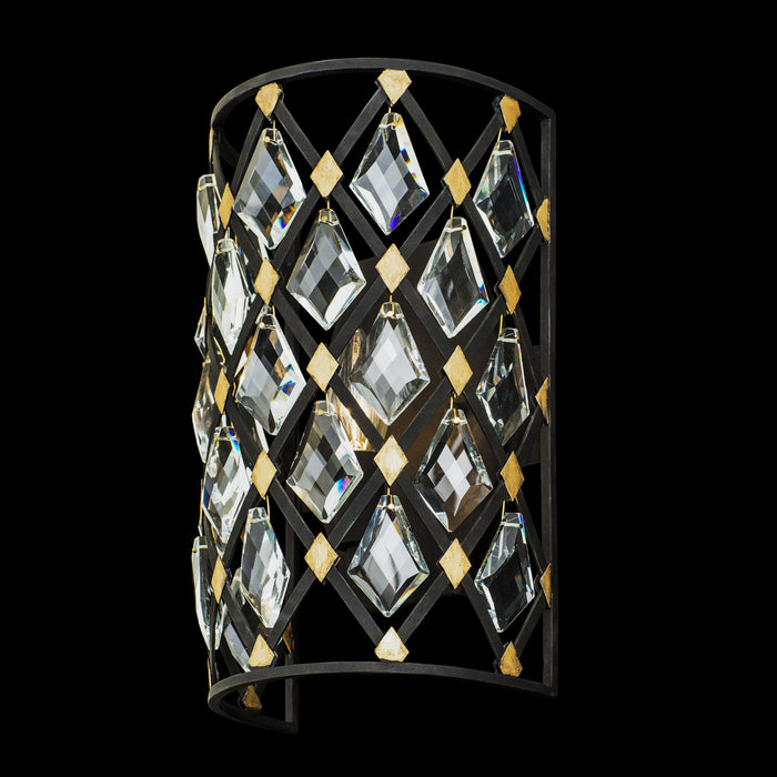 Varaluz 345W01CBHG One Light Wall Sconce, Carbon/Havana Gold