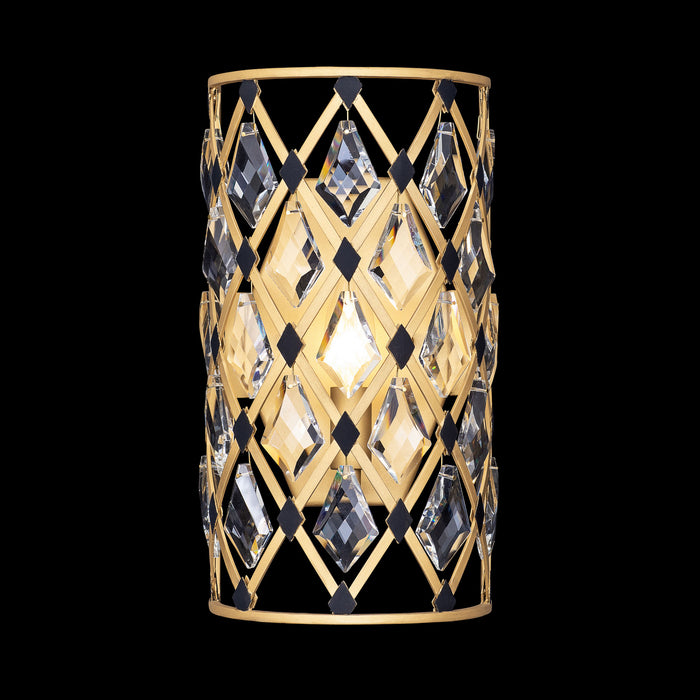 Varaluz 345W01FGMB One Light Wall Sconce, French Gold/Matte Black