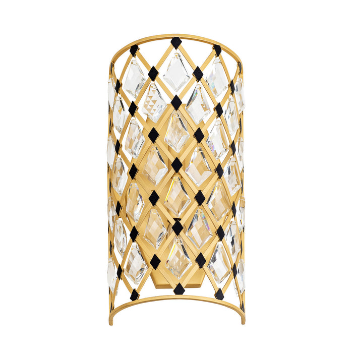 Varaluz 345W02FGMB Two Light Wall Sconce, French Gold/Matte Black