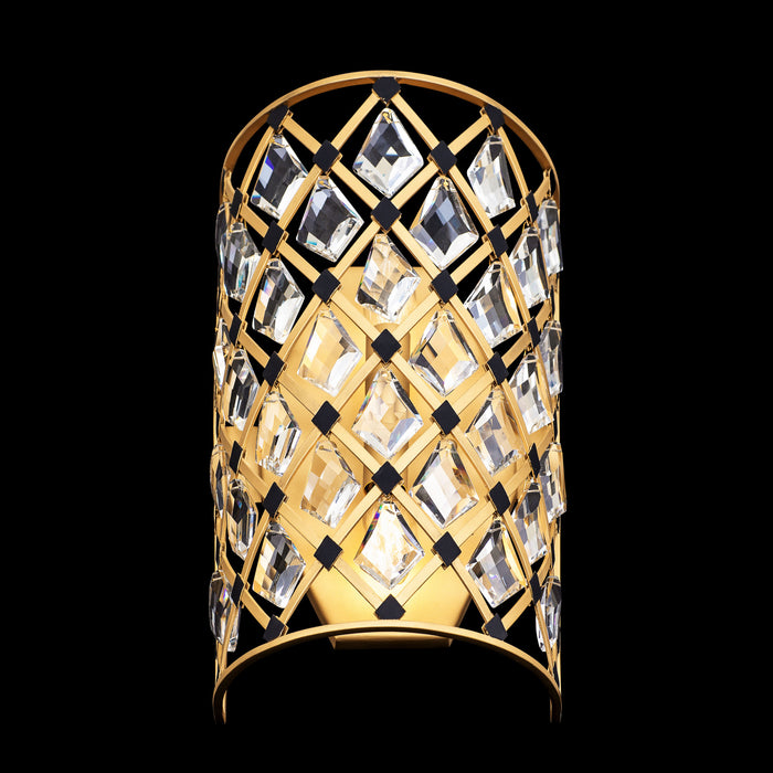 Varaluz 345W02FGMB Two Light Wall Sconce, French Gold/Matte Black
