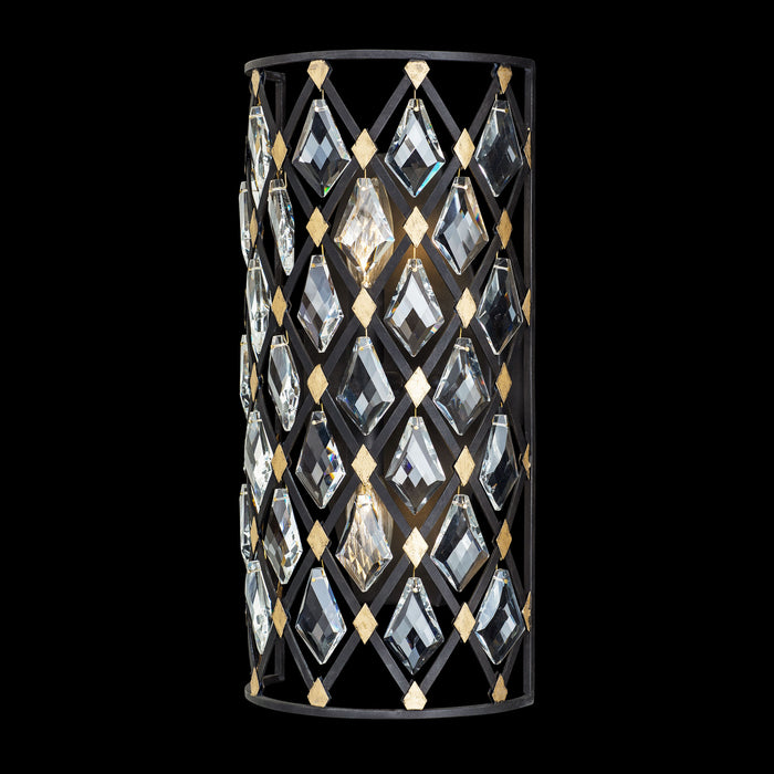 Varaluz 345W02SCBHG Two Light Wall Sconce, Carbon/Havana Gold