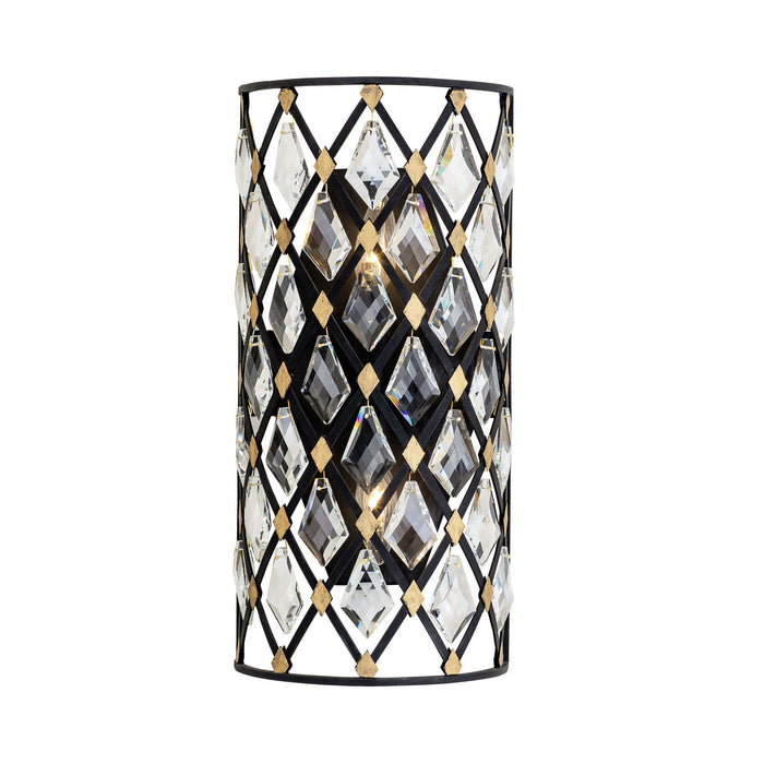 Varaluz 345W02SCBHG Two Light Wall Sconce, Carbon/Havana Gold