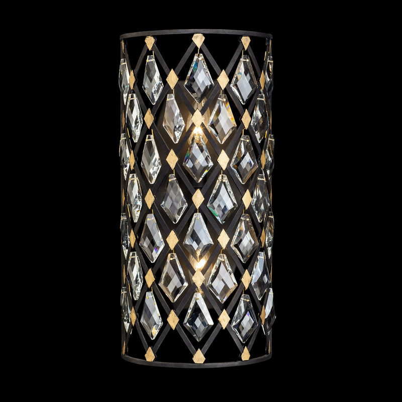 Varaluz 345W02SCBHG Two Light Wall Sconce, Carbon/Havana Gold