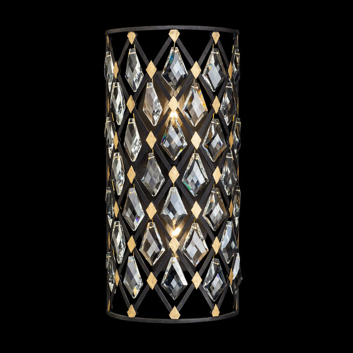 Varaluz 345W02SCBHG Two Light Wall Sconce, Carbon/Havana Gold