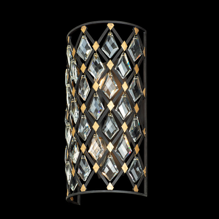 Varaluz 345W02SCBHG Two Light Wall Sconce, Carbon/Havana Gold