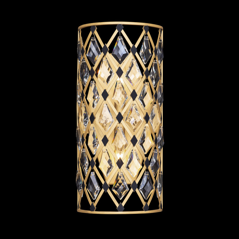 Varaluz 345W02SFGMB Two Light Wall Sconce, French Gold/Matte Black