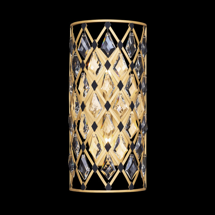 Varaluz 345W02SFGMB Two Light Wall Sconce, French Gold/Matte Black