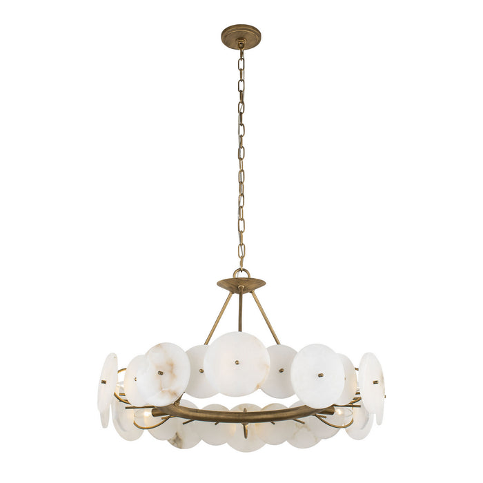 Varaluz 370C06HG Six Light Chandelier, Havana Gold
