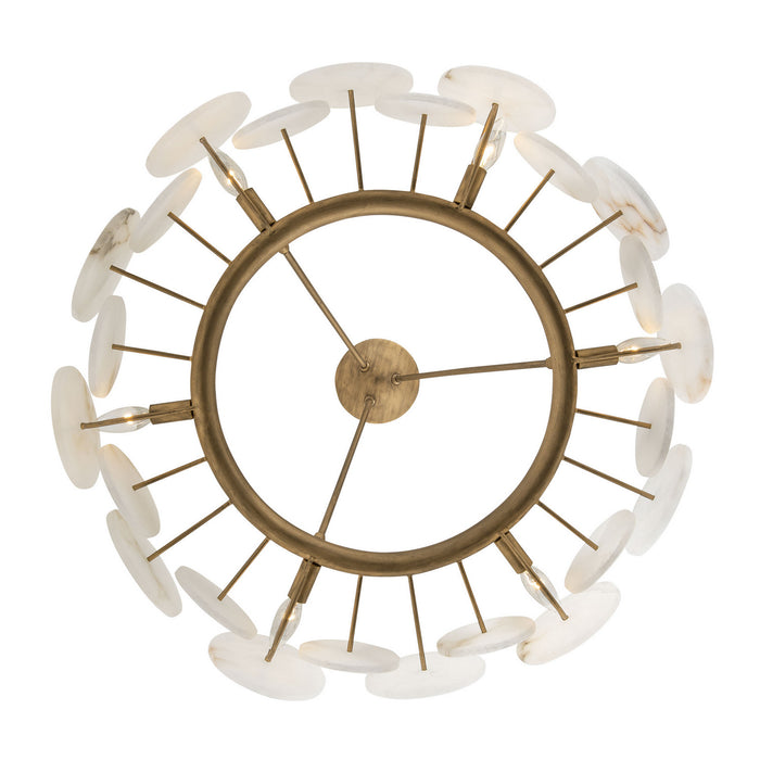 Varaluz 370C06HG Six Light Chandelier, Havana Gold