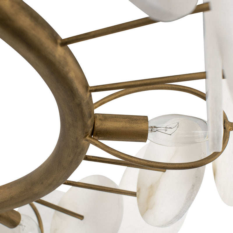 Varaluz 370C06HG Six Light Chandelier, Havana Gold