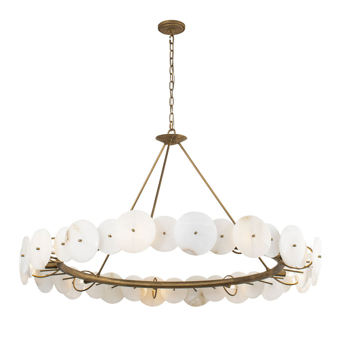 Varaluz 370C09HG Nine Light Chandelier, Havana Gold
